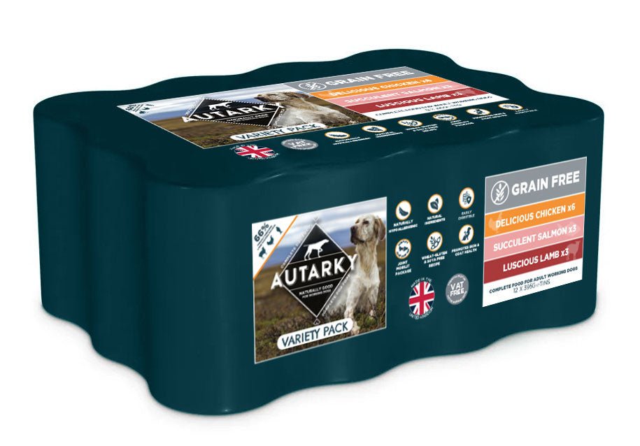 Autarky Grain Free Complete Variety Pack Adult Wet Dog Food - 12 x 395g, Autarky,