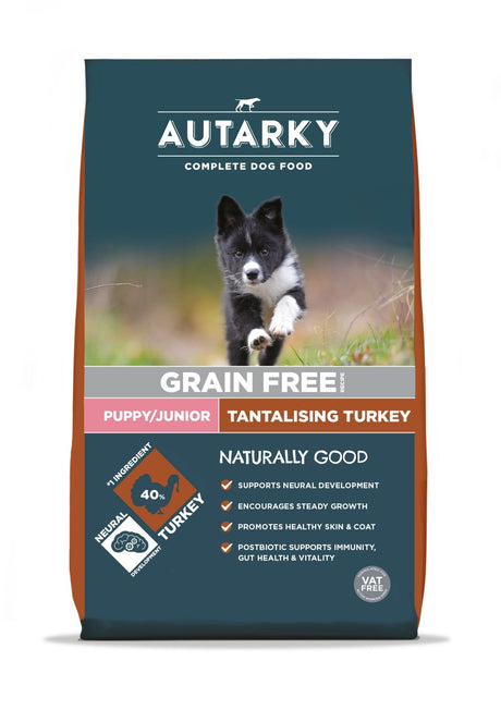 Autarky Puppy/Junior Grain Free Tantilising Turkey Dry Dog Food, Autarky, 10 kg