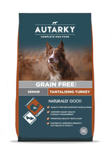 Autarky Senior Grain Free Tantalising Turkey Dry Dog Food, Autarky, 2 kg