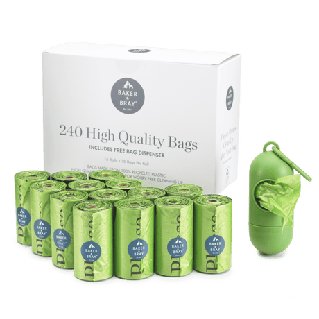 Baker & Bray Eco Friendly Dog Poop Bags, Baker & Bray, 240 Bags