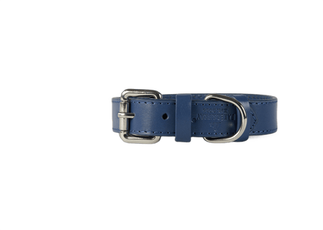 Baker & Bray Navy Eco Friendly Leather Dog Collar, Baker & Bray, XS