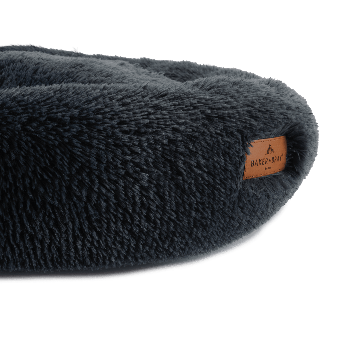Baker & Bray The Donut - Dark Grey Eco Friendly Luxury Calming Donut Dog Bed, Baker & Bray, Large (100cm)