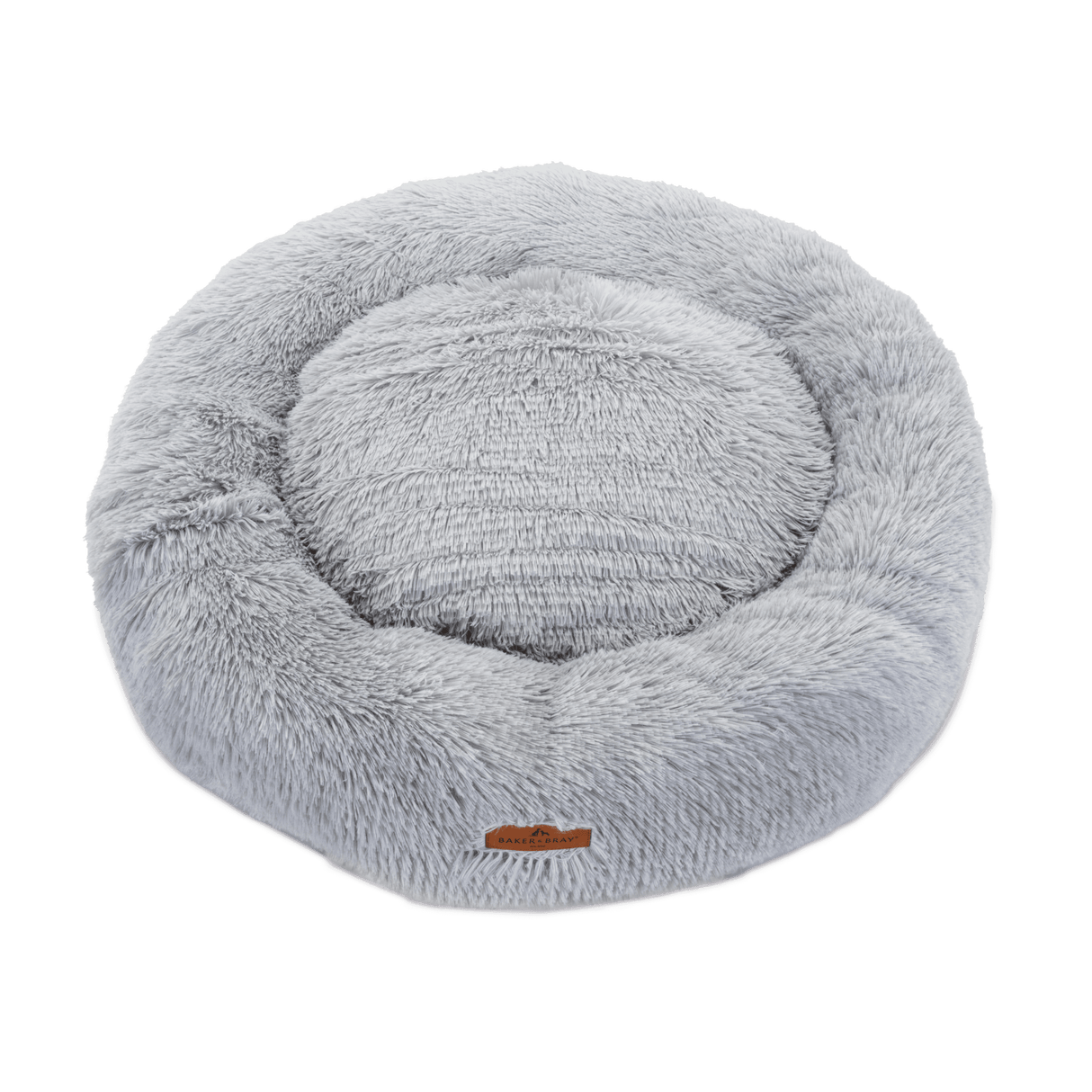 Baker & Bray The Donut - Light Grey Eco Friendly Luxury Calming Donut Dog Bed, Baker & Bray, Large (100cm)