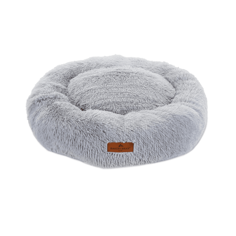 Baker & Bray The Donut - Light Grey Eco Friendly Luxury Calming Donut Dog Bed, Baker & Bray, Large (100cm)