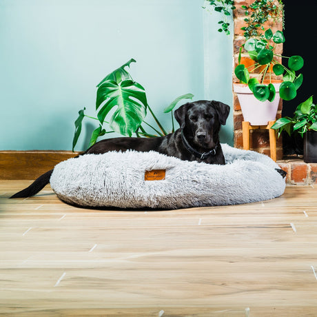 Baker & Bray The Donut - Light Grey Eco Friendly Luxury Calming Donut Dog Bed, Baker & Bray, Medium (80cm)