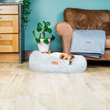 Baker & Bray The Donut - Light Grey Eco Friendly Luxury Calming Donut Dog Bed, Baker & Bray, Small (60cm)