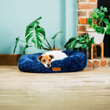 Baker & Bray The Donut - Navy Eco Friendly Luxury Calming Donut Dog Bed, Baker & Bray, Small (60cm)