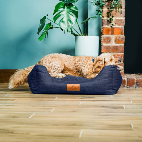 Baker & Bray The Ultimate - Navy Blue, Eco Orthopaedic Luxury Dog Bed, Baker & Bray, S/M (80cm)