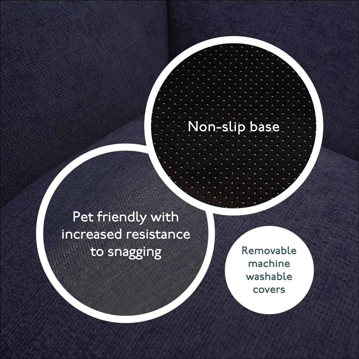 Baker & Bray The Ultimate - Navy Blue, Eco Orthopaedic Luxury Dog Bed, Baker & Bray, XL (128cm)