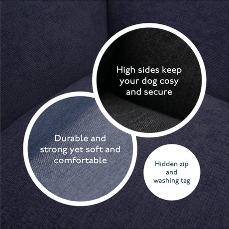 Baker & Bray The Ultimate - Navy Blue, Eco Orthopaedic Luxury Dog Bed, Baker & Bray, XL (128cm)