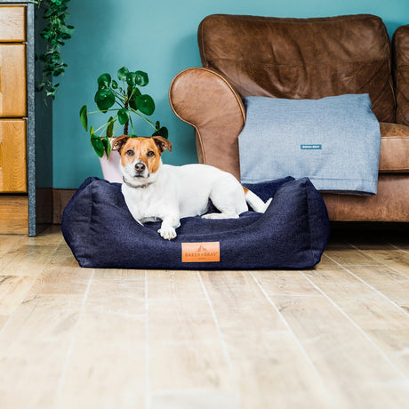 Baker & Bray The Ultimate - Navy Blue, Eco Orthopaedic Luxury Dog Bed, Baker & Bray, XS (60cm)