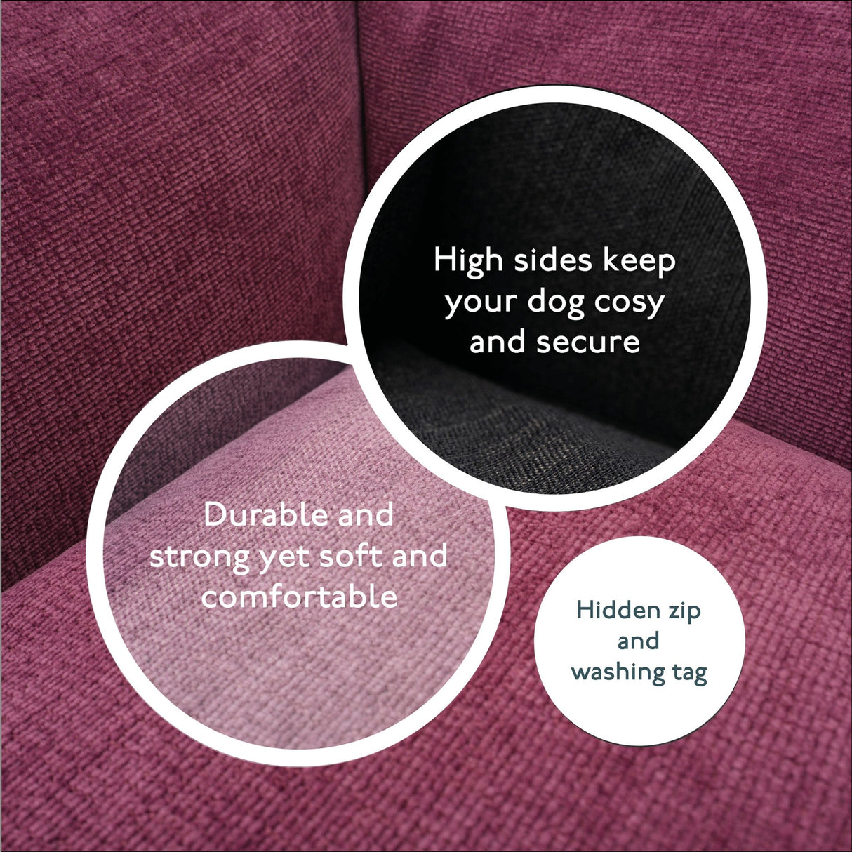 Baker & Bray The Ultimate - Rhubarb Red, Eco Orthopaedic Luxury Dog Bed, Baker & Bray, L (100cm)