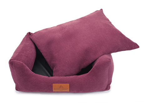 Baker & Bray The Ultimate - Rhubarb Red, Eco Orthopaedic Luxury Dog Bed, Baker & Bray, L (100cm)