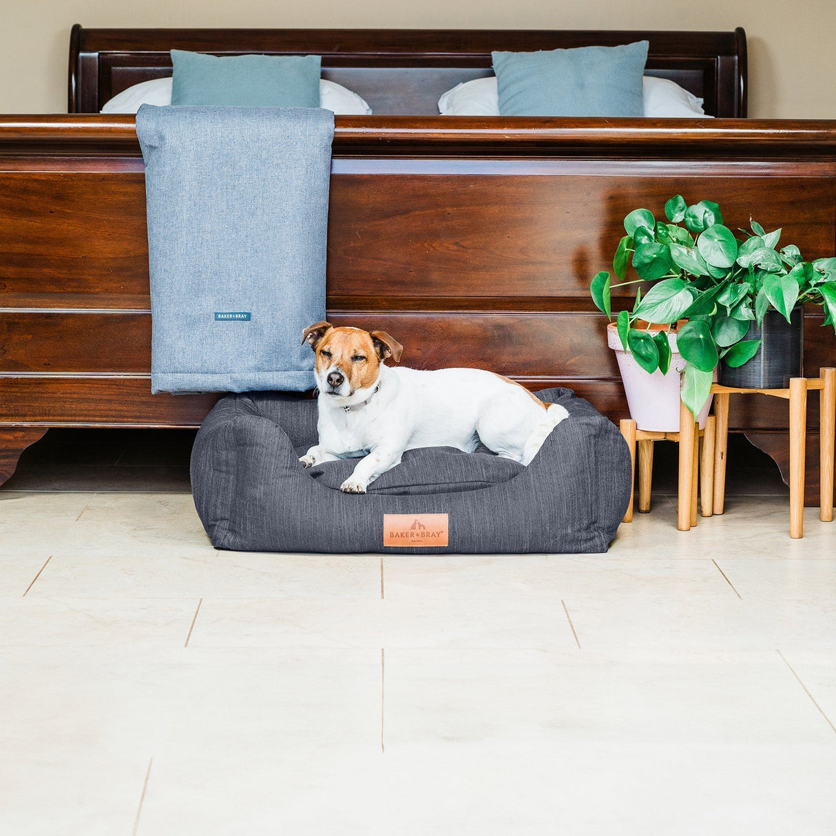 Baker & Bray The Ultimate - Slate Grey, Eco Orthopaedic Luxury Dog Bed, Baker & Bray, L (100cm)