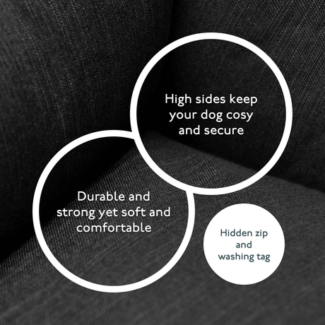 Baker & Bray The Ultimate - Slate Grey, Eco Orthopaedic Luxury Dog Bed, Baker & Bray, L (100cm)