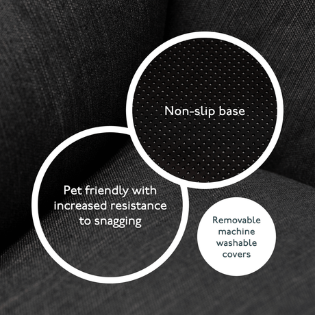 Baker & Bray The Ultimate - Slate Grey, Eco Orthopaedic Luxury Dog Bed, Baker & Bray, L (100cm)