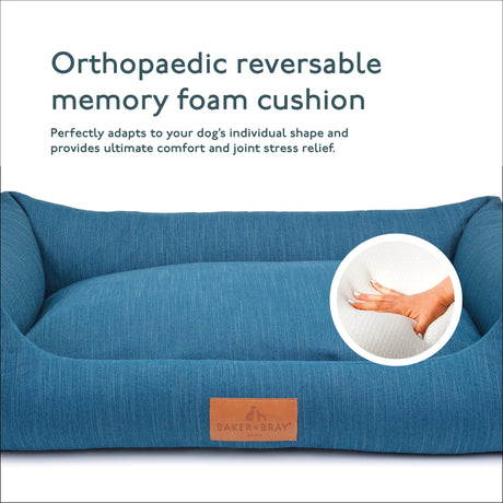 Baker & Bray The Ultimate - Teal Blue - Green, Eco Orthopaedic Luxury Dog Bed, Baker & Bray, L (100cm)