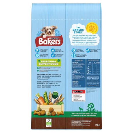 Bakers Adult Dry Dog Food Beef with Vegetables, Bakers, 14 kg