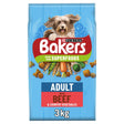 Bakers Adult Dry Dog Food Beef with Vegetables, Bakers, 3 kg