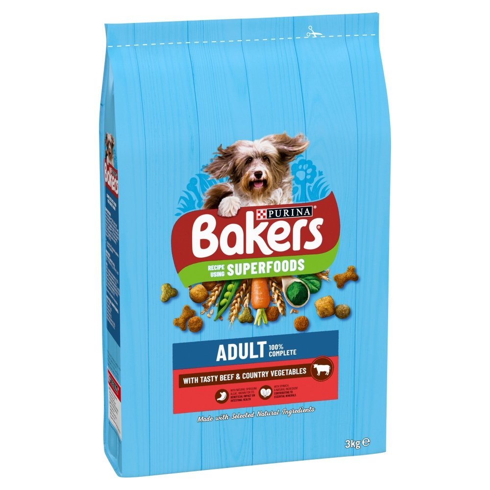 Bakers Adult Dry Dog Food Beef with Vegetables, Bakers, 3 kg