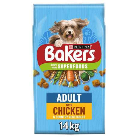 Bakers Adult Dry Dog Food Chicken with Veg, Bakers, 14 kg