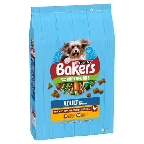 Bakers Adult Dry Dog Food Chicken with Veg, Bakers, 3 kg