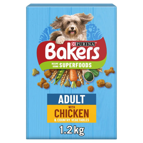 Bakers Adult Dry Dog Food Chicken with Veg, Bakers, 5 x 1.2kg