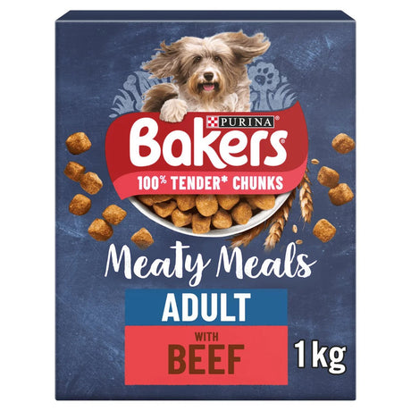 Bakers Meaty Meals with Beef Dry Dog Food, Bakers, 5 x 1kg