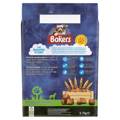 Bakers Meaty Meals with Chicken Dry Dog Food - 2.7 kg, Bakers,