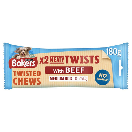 Bakers Meaty Twists Beef Dog Chews - 10 Pack, Bakers,