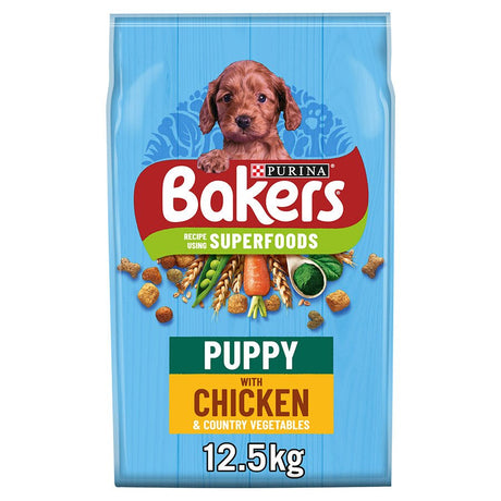 Bakers Puppy Chicken with Veg Dry Dog Food, Bakers, 12.5 kg