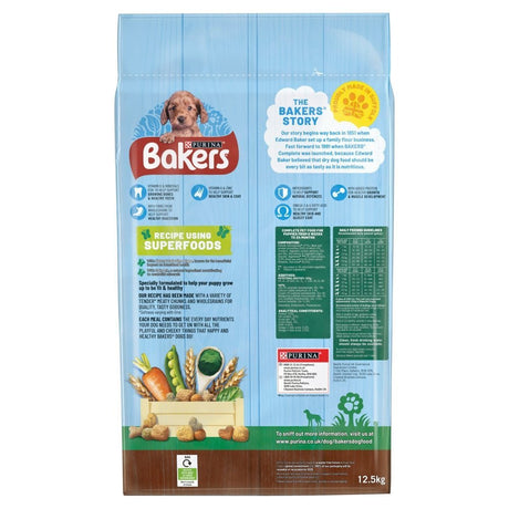 Bakers Puppy Chicken with Veg Dry Dog Food, Bakers, 12.5 kg