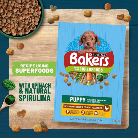 Bakers Puppy Chicken with Veg Dry Dog Food, Bakers, 12.5 kg