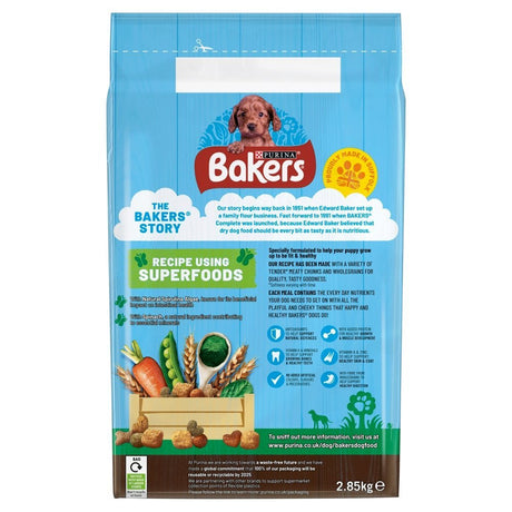 Bakers Puppy Chicken with Veg Dry Dog Food, Bakers, 2.85 kg