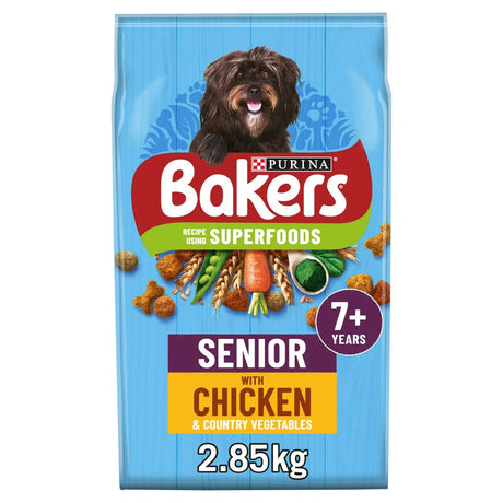 Bakers Senior Dry Dog Food Chicken & Veg, Bakers, 2.85 kg