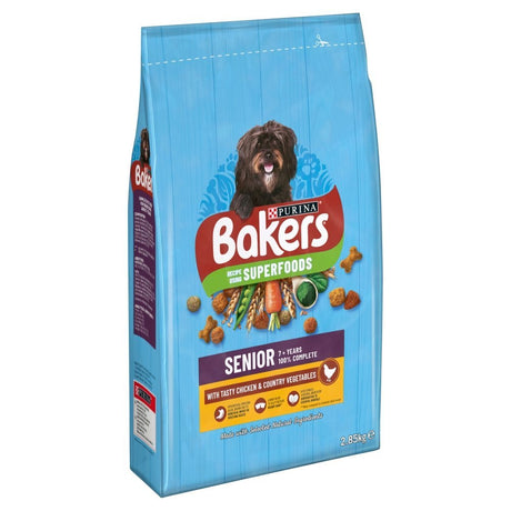 Bakers Senior Dry Dog Food Chicken & Veg, Bakers, 2.85 kg