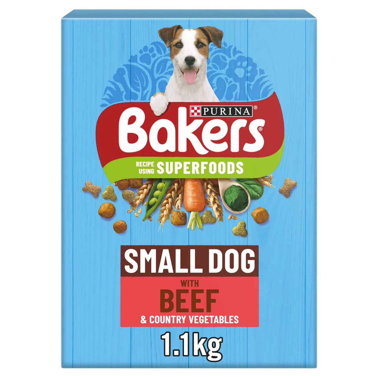 Bakers Small Dog Dry Food with Beef & Veg, Bakers, 5x1.1kg