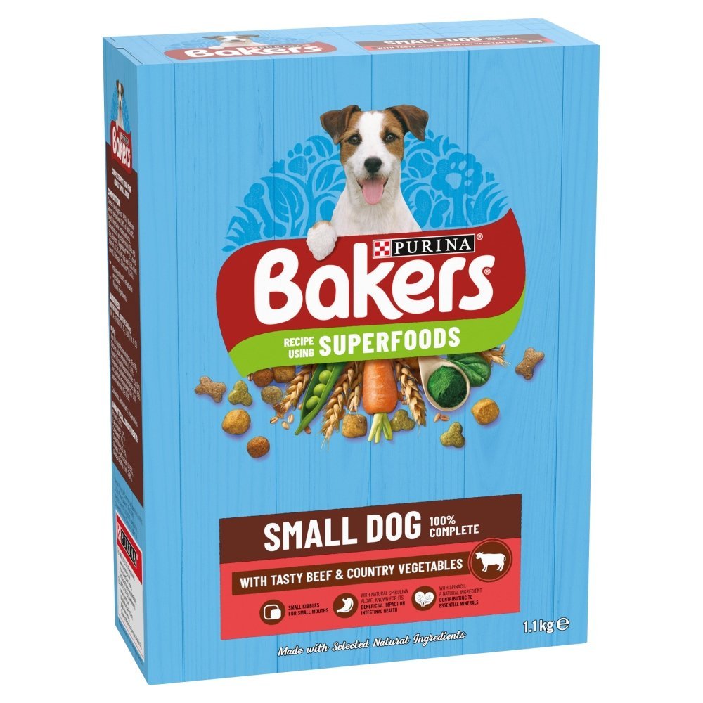 Bakers Small Dog Dry Food with Beef & Veg, Bakers, 5x1.1kg