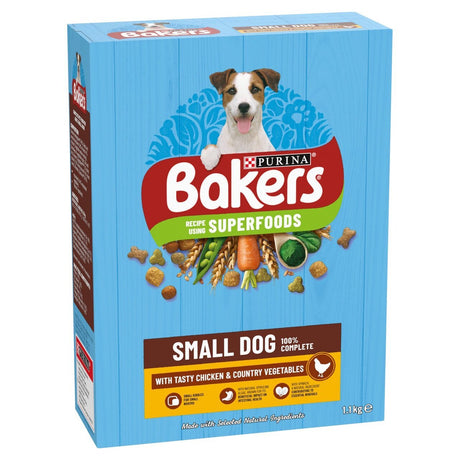 Bakers Small Dog Dry Food with Chicken & Veg, Bakers, 5x1.1kg