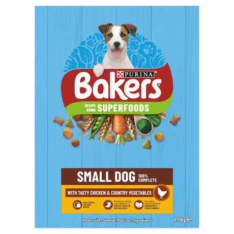 Bakers Small Dog Dry Food with Chicken & Veg, Bakers, 5x1.1kg