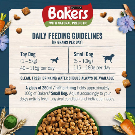 Bakers Small Dog Sensitive Tummy Dry Food with Chicken - 2.7 kg, Bakers,