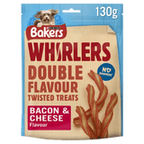 Bakers Whirlers Bacon & Cheese Dog Treats, Bakers, 6 x 130g