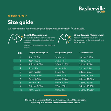 Baskerville Classic Basket Dog Muzzle, Companiy of Animals, Size 1