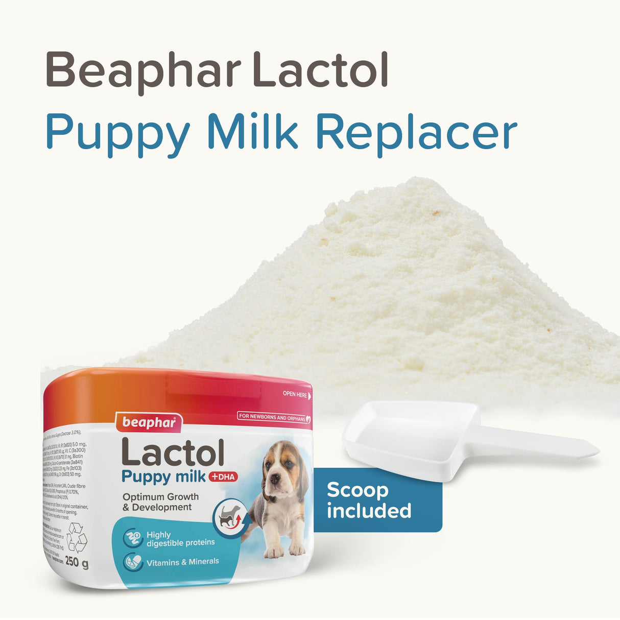 Beaphar Lactol Milk Replacer for Puppies, Beaphar, 250 g