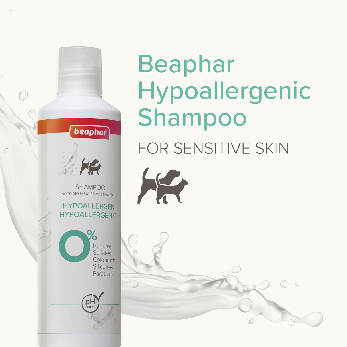 Beaphar Sensitive Skin Hypoallergenic Shampoo for Pets - 250ml x 3 Pack, Beaphar,