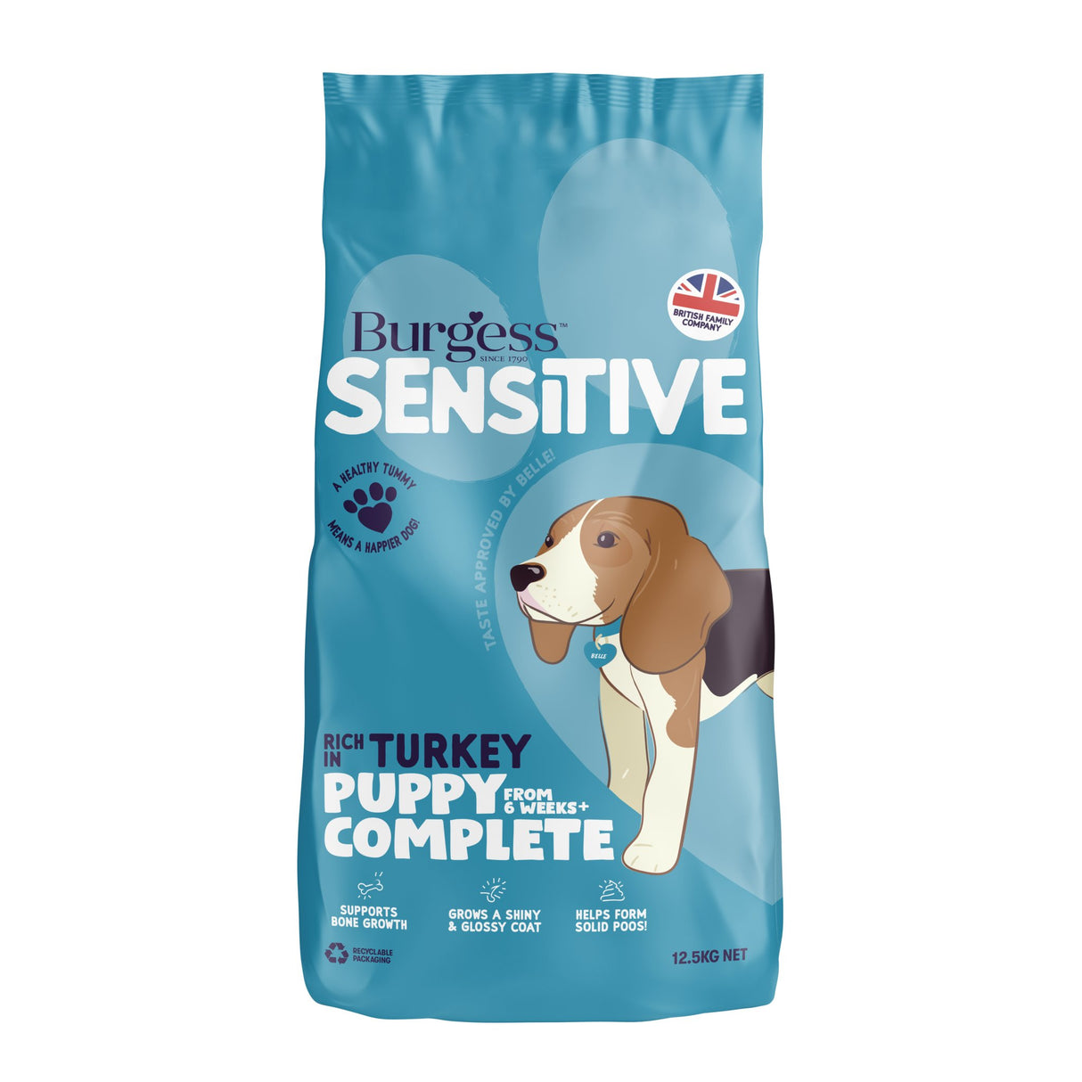 Burgess Sensitive Puppy Turkey & Rice, Burgess, 12.5 kg