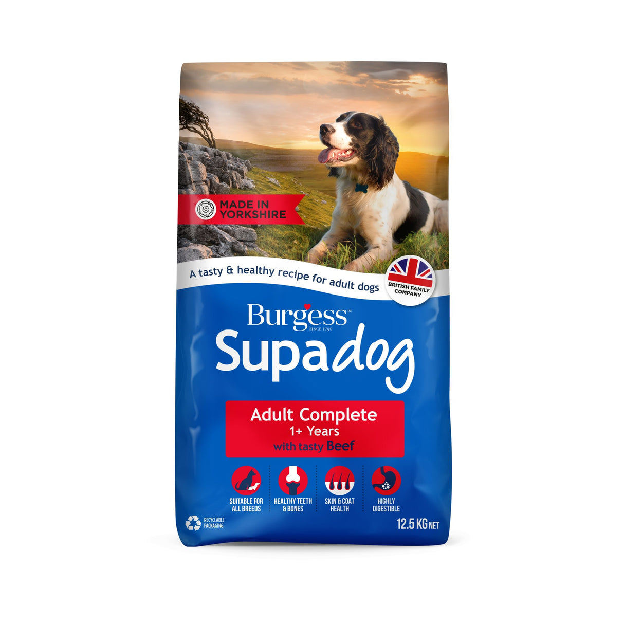 Burgess Supadog Adult with Beef - 12.5kg Dry Dog Food, Burgess,