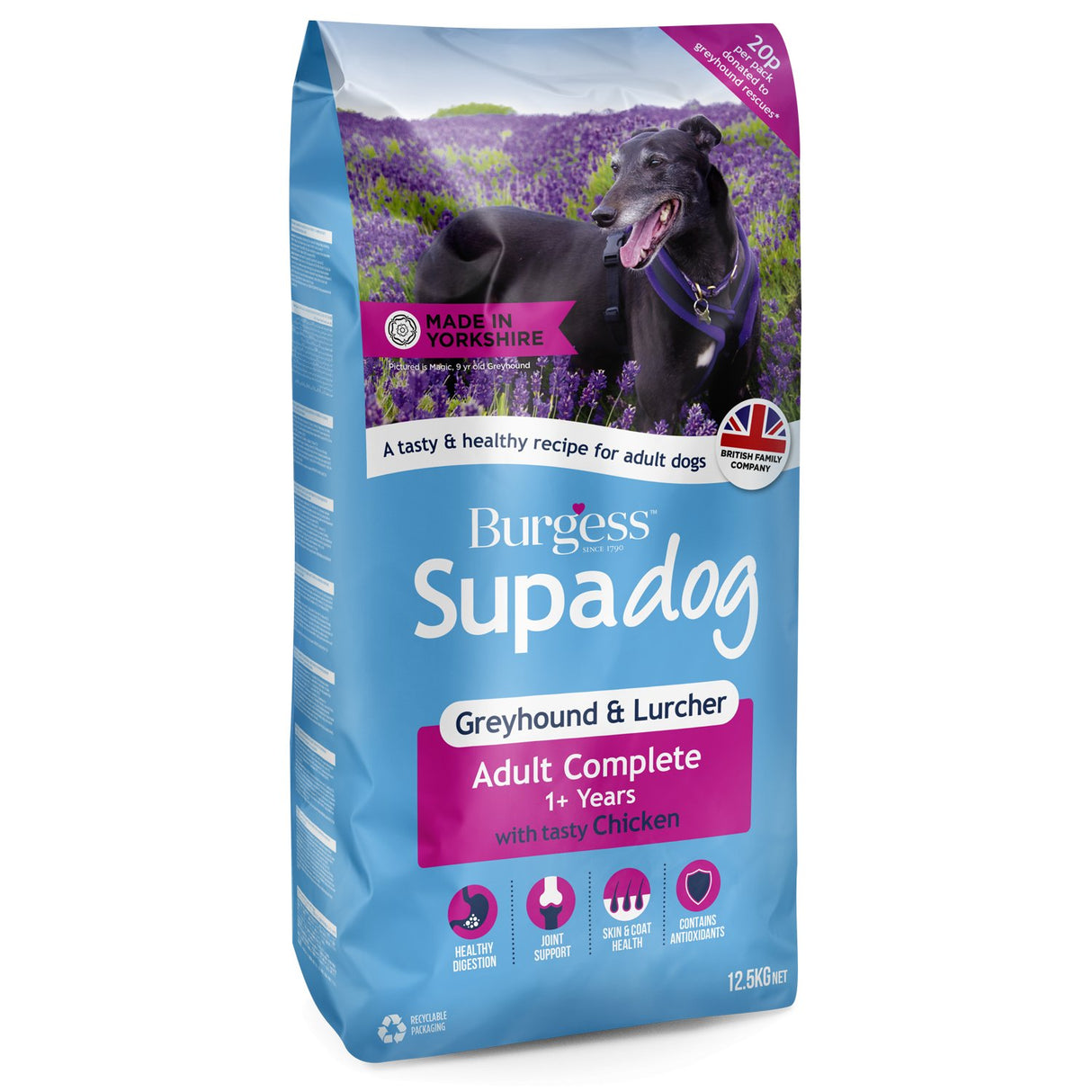 Burgess Supadog Greyhound & Lurcher - 12.5kg Dry Dog Food, Burgess,