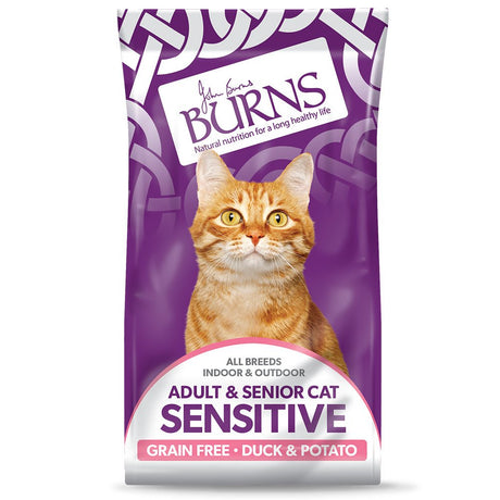 Burns Adult & Senior Cat Sensitive Grain Free Duck & Potato, Burns, 1.5 kg