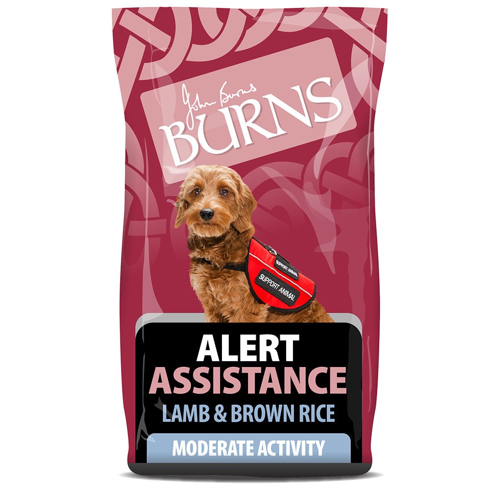 Burns Alert Assistance Dog Food Lamb & Brown Rice, Burns, 2 kg